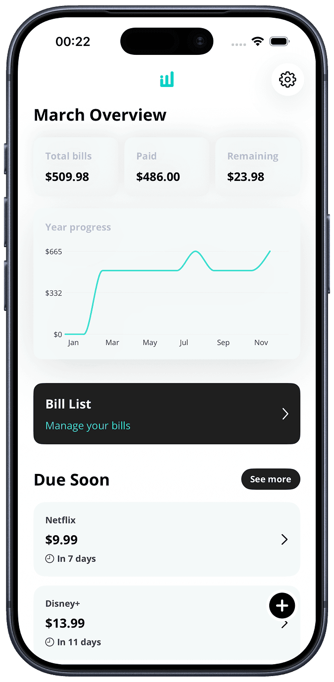 Anteprima dashboard Closebills